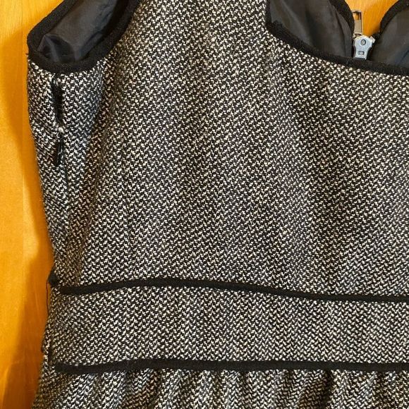 KIMCHI Blue Black and White Tweed Dress Size 4 - Picture 10 of 13